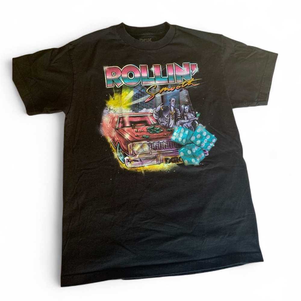 DGK Rollin' Smooth Dice Car Mens Graphic Tee Shirt T-Shirt Size Medium
